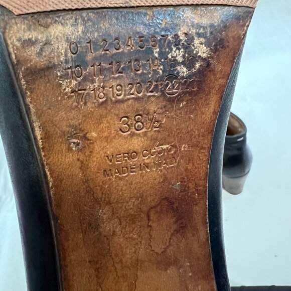 Maison Margiela boots EU 38.5 US womens 8.5 black leather block heel ankle short - Picture 12 of 13